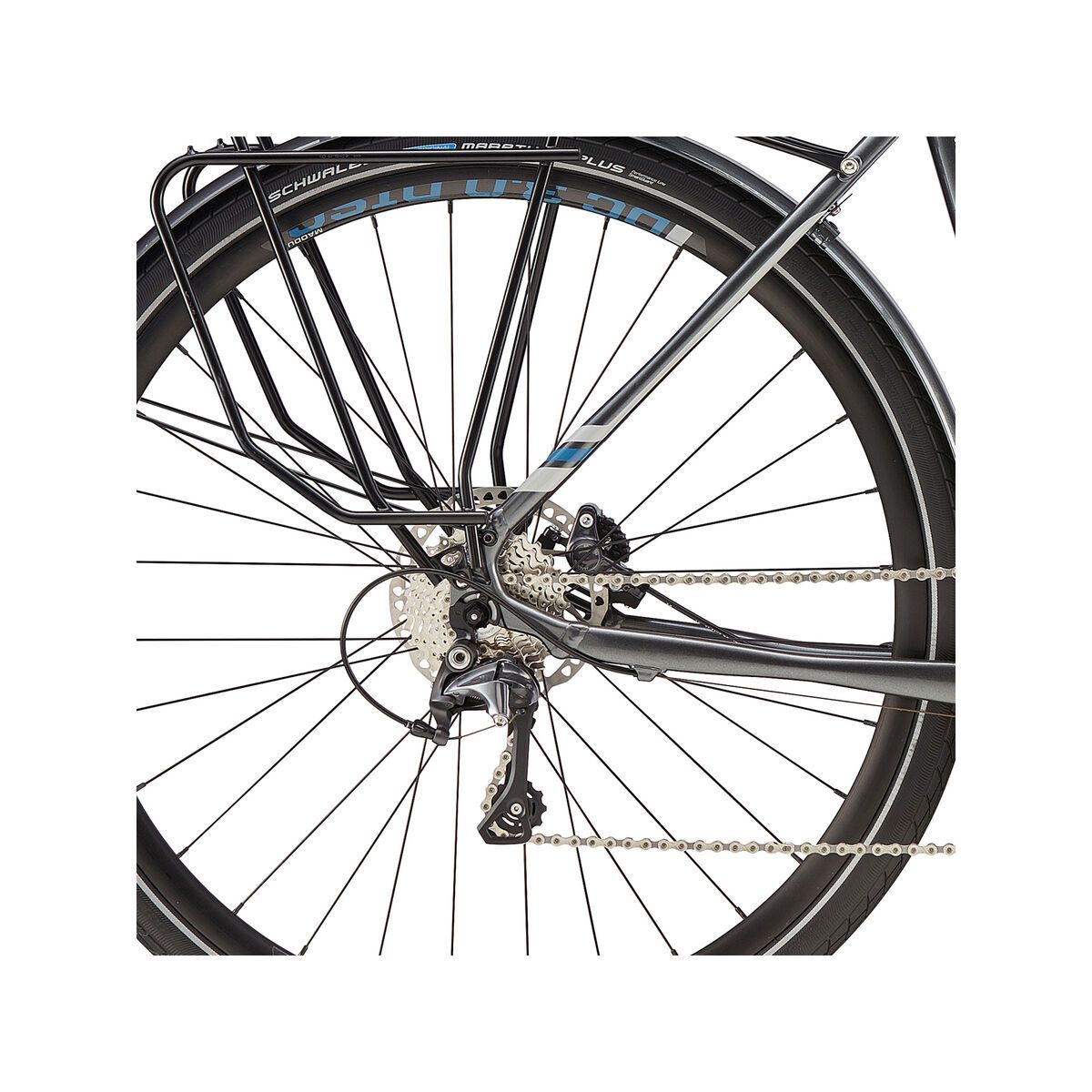 Cannondale Touring Ultimate 650B, charcoal gray w/ blue collar and primer details - Bild 5