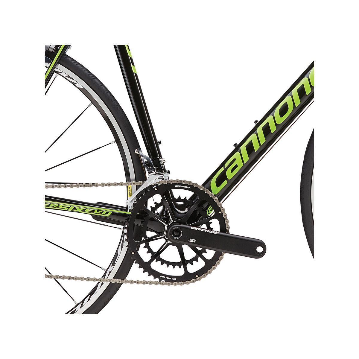 Cannondale SuperSix Evo Hi-Mod Ultegra, exposed unidirectional carbon w/ berserker green and magnesium white, gloss - Bild 3