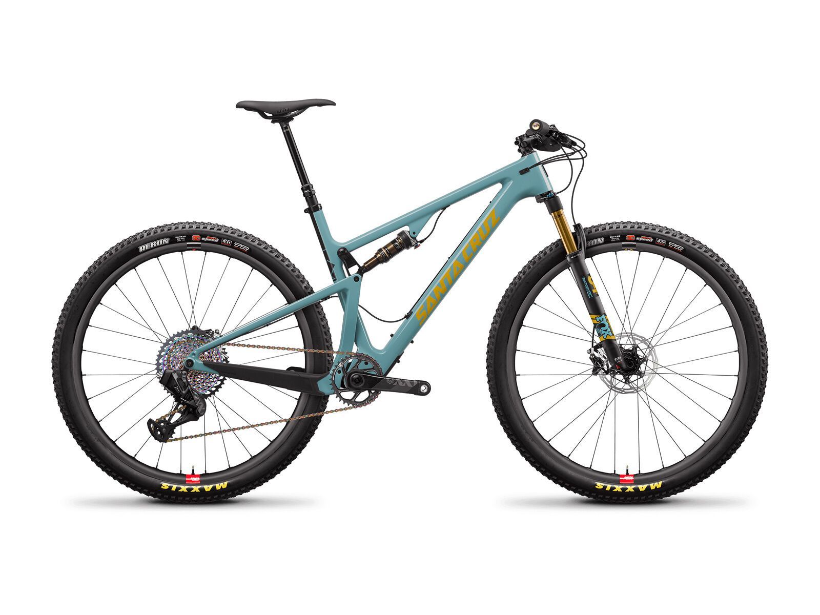 Santa Cruz Blur CC XX1 TR Reserve, gloss aqua and yellow - Bild 1