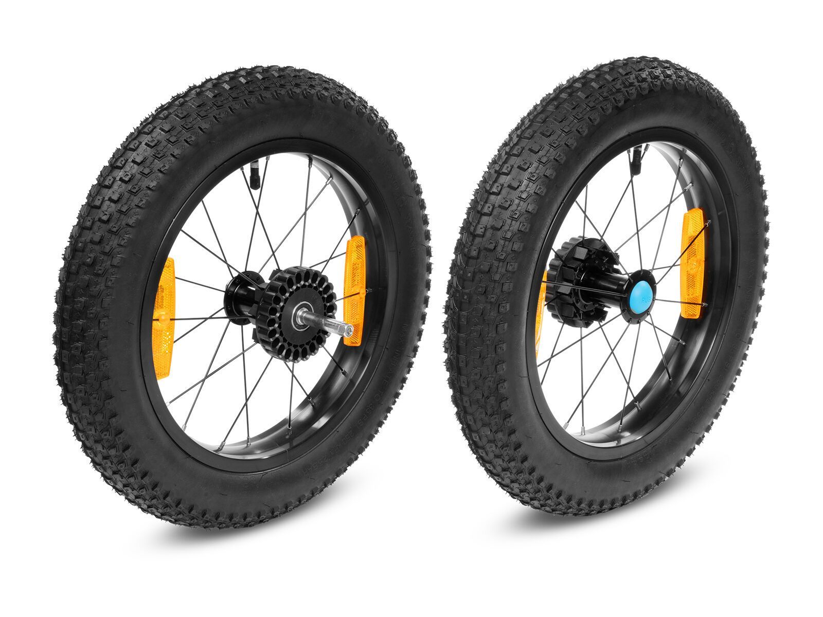 Cube Fat Wheels hinten für Kinder Fahrradanhänger Double, black - Bild 1