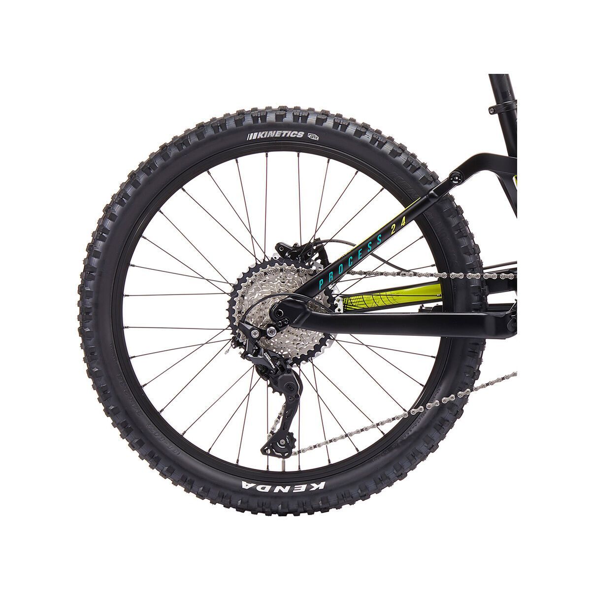 Kona Process 24, matt black w/ gloss emerald green & yellow decals - Bild 5