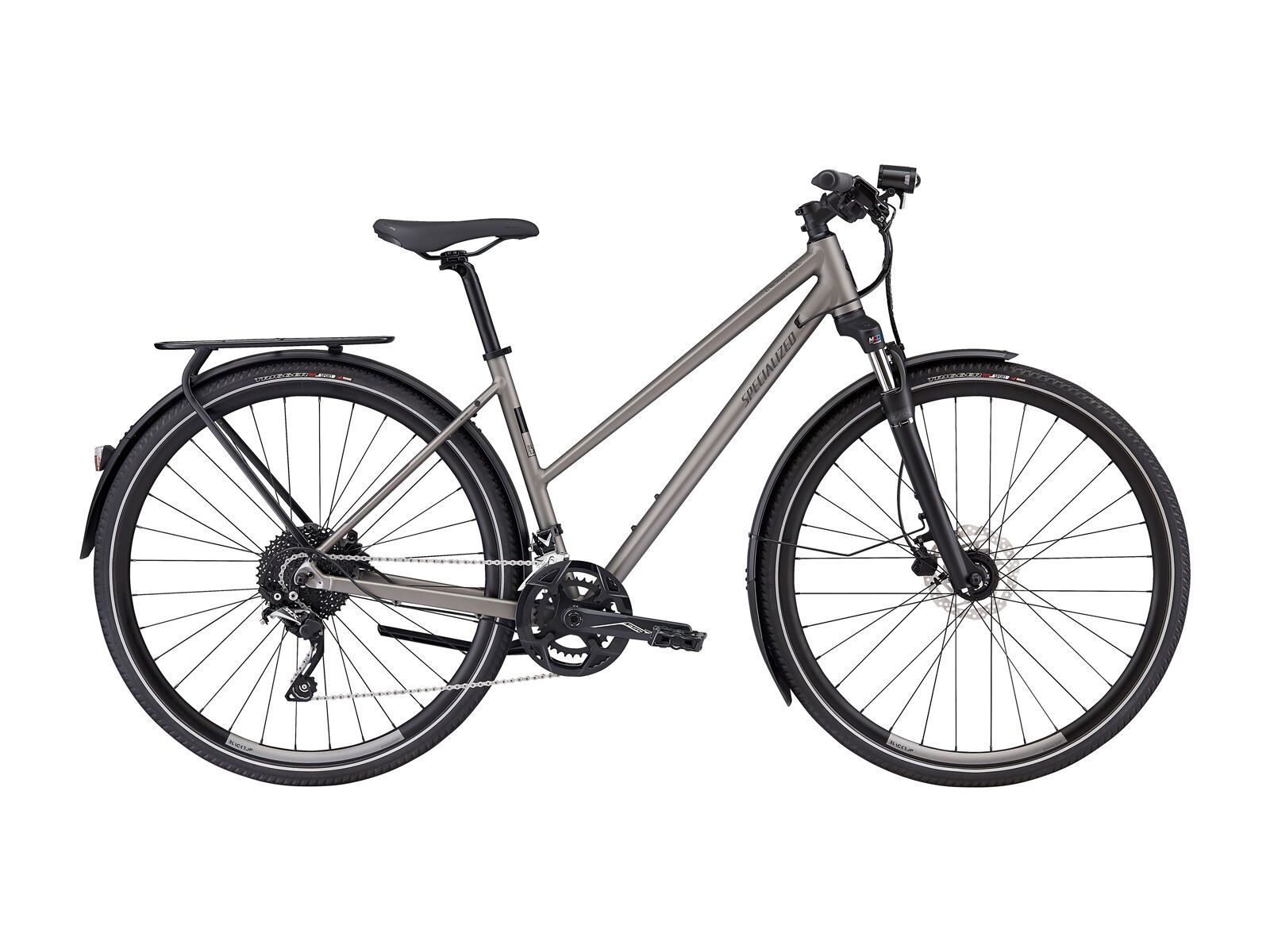 Specialized Crosstrail Elite Step-Through EQ - Black Top Collection, satin brushed - Bild 1