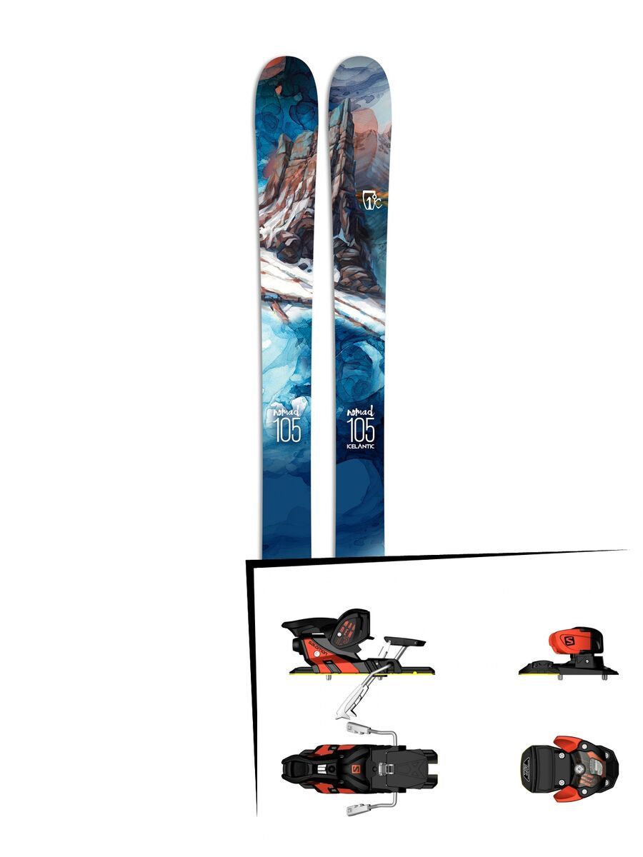 Set: Icelantic Nomad 2017 + Salomon Warden MNC 13 (1540101) - Bild 1
