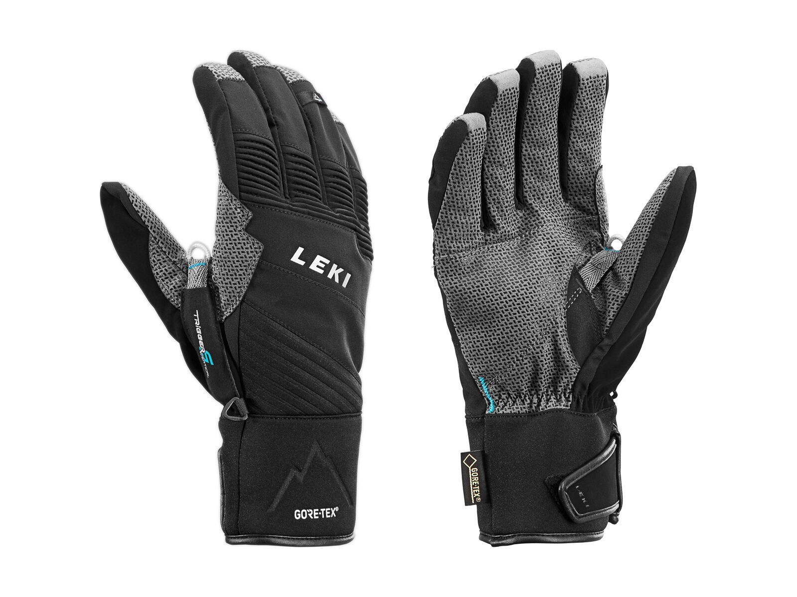 Leki Tour Pro V GTX, schwarz-chrom-zyan - Bild 1