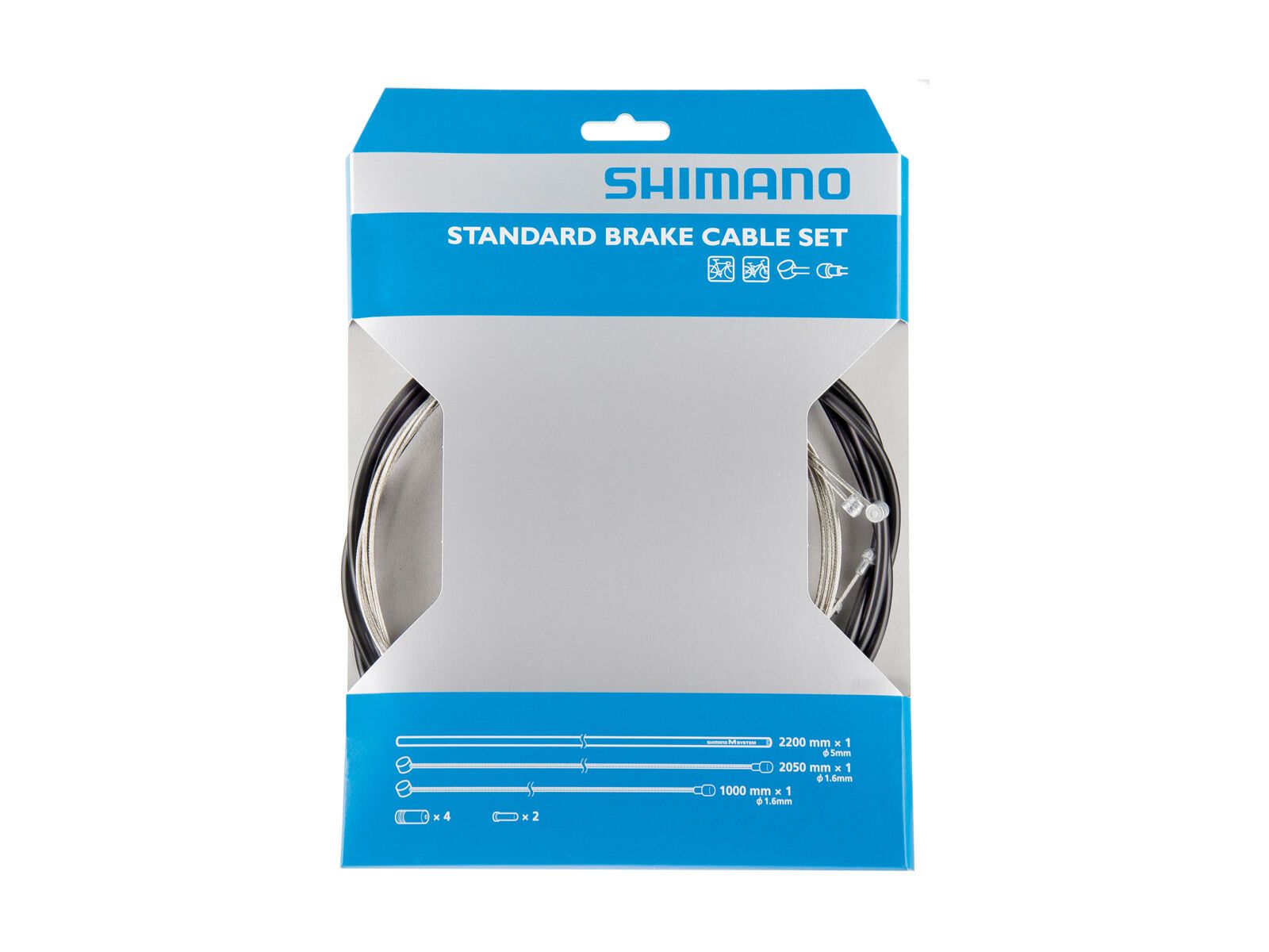 Shimano Bremszug-Set Road/MTB Stahl VR & HR - Bild 1