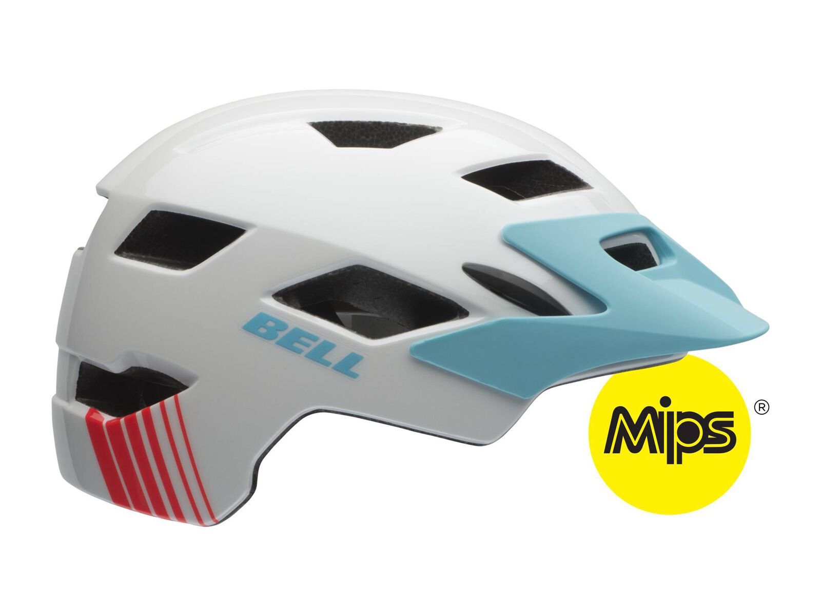 Bell Sidetrack Youth MIPS, white/glacier blue - Bild 1