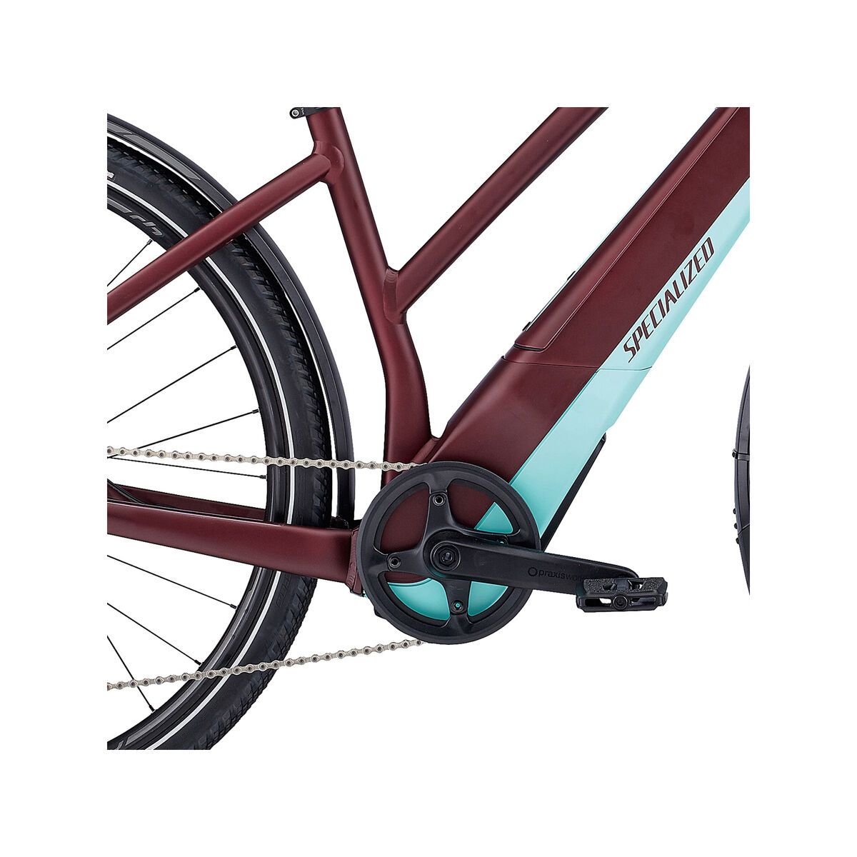 Specialized Women’s Turbo Vado 3.0, satin maroon/light turquoise - Bild 3