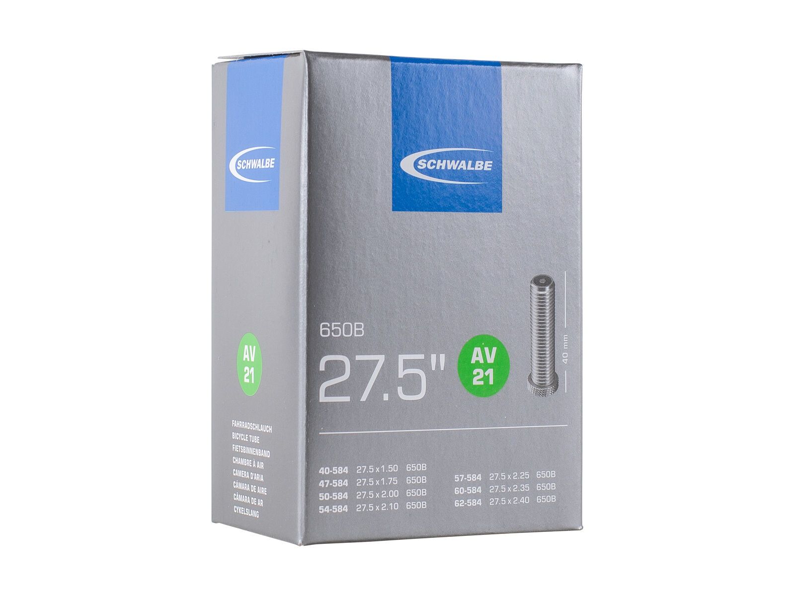 Schwalbe Schlauch AV 21 - 650B / 27.5 x 1.50-2.40 - Bild 1