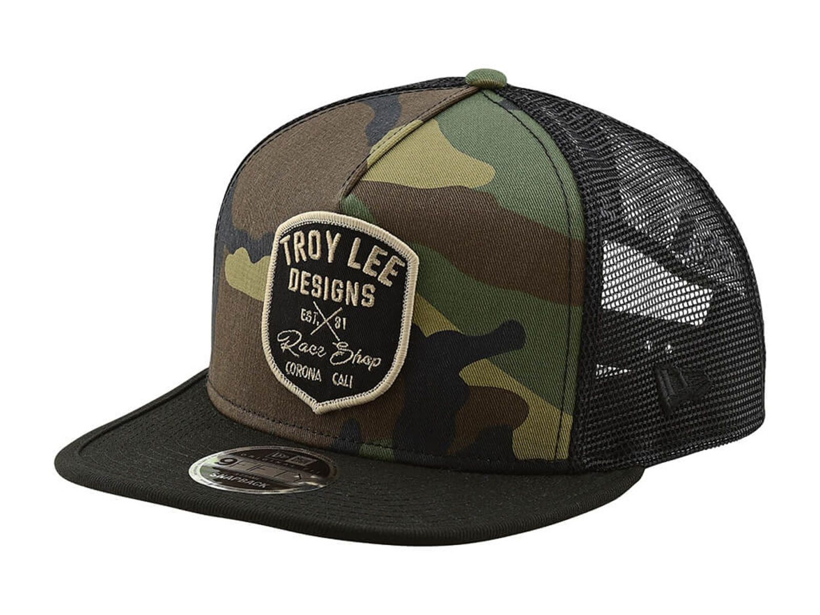 TroyLee Designs Vintage Race Shop Snapback Hat, camo army - Bild 1