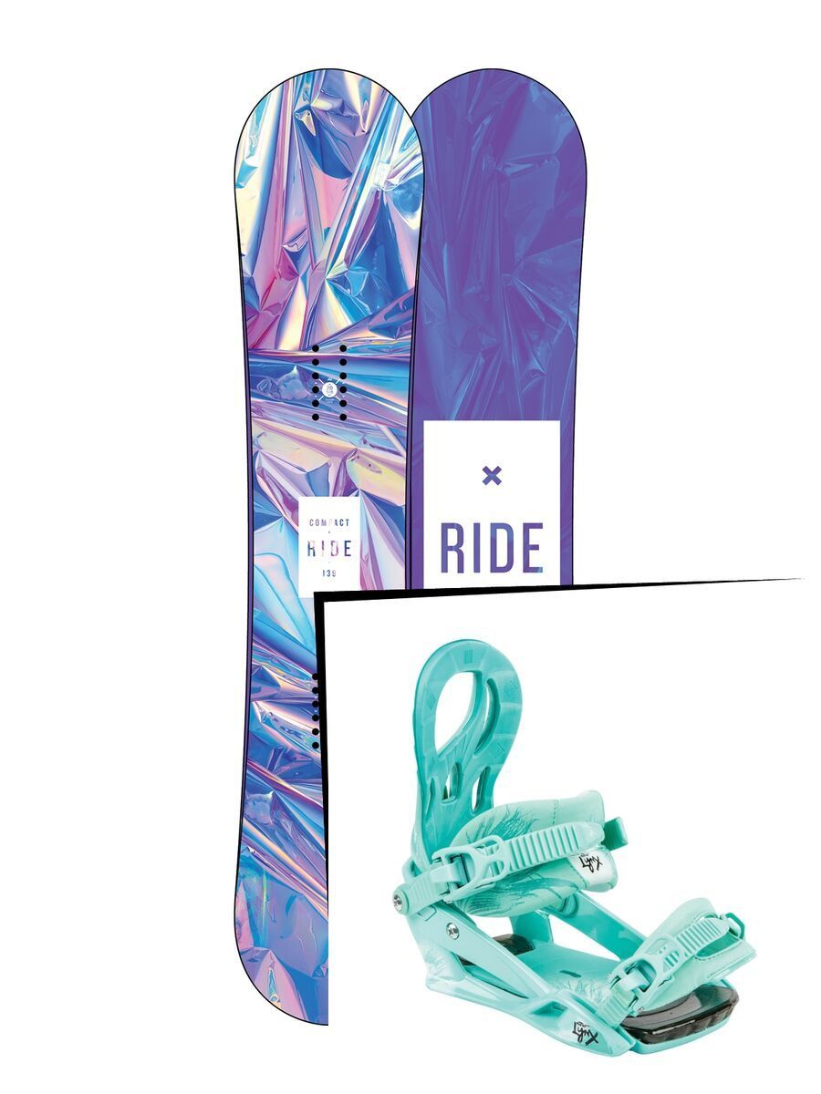Set: Ride Compact 2017 + Nitro Lynx 2015, mint - Snowboardset - Bild 1