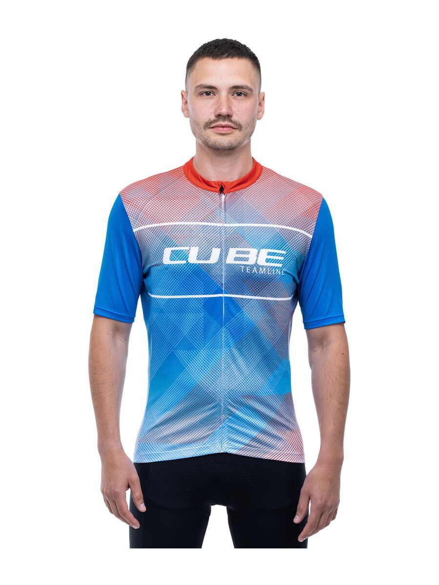 Cube Teamline Trikot CMPT kurzarm, white´n´blue´n´red - Bild 3