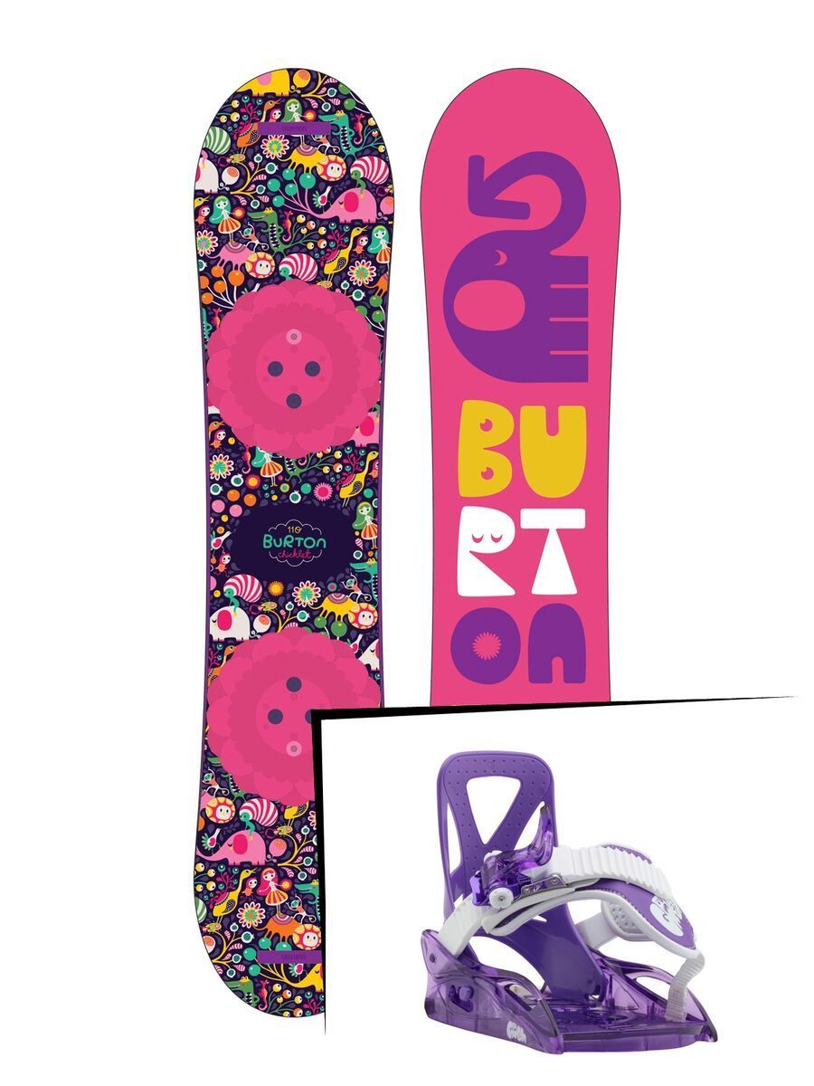 Set: Burton Chicklet 2019 + Burton Grom purple - Bild 1