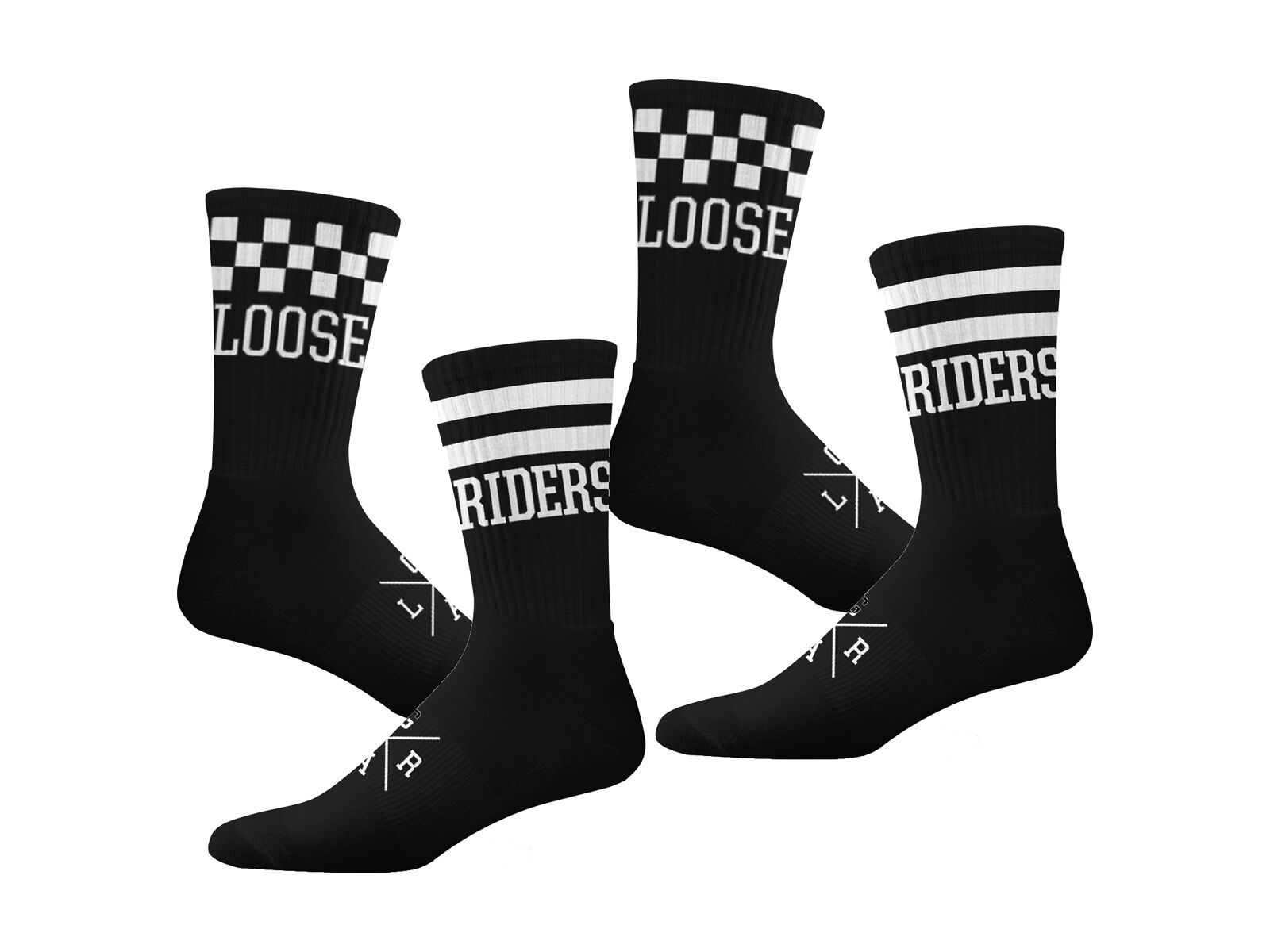 Loose Riders Socks 2-Pack Reverso, black/white - Bild 1
