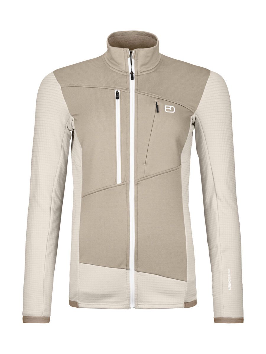 Ortovox Merino Fleece Grid Jacket W, white chalk - Bild 1