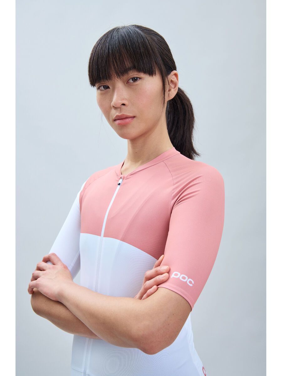 POC W's Essential Road Jersey Print, hydrogen white/rock salt - Bild 4