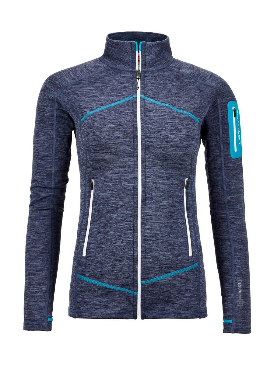 Ortovox Merino Fleece Light Melange Jacket W, night blue - Bild 1