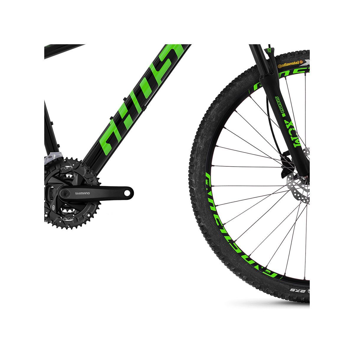 Ghost Kato 4.7 AL, night black/riot green - Bild 4