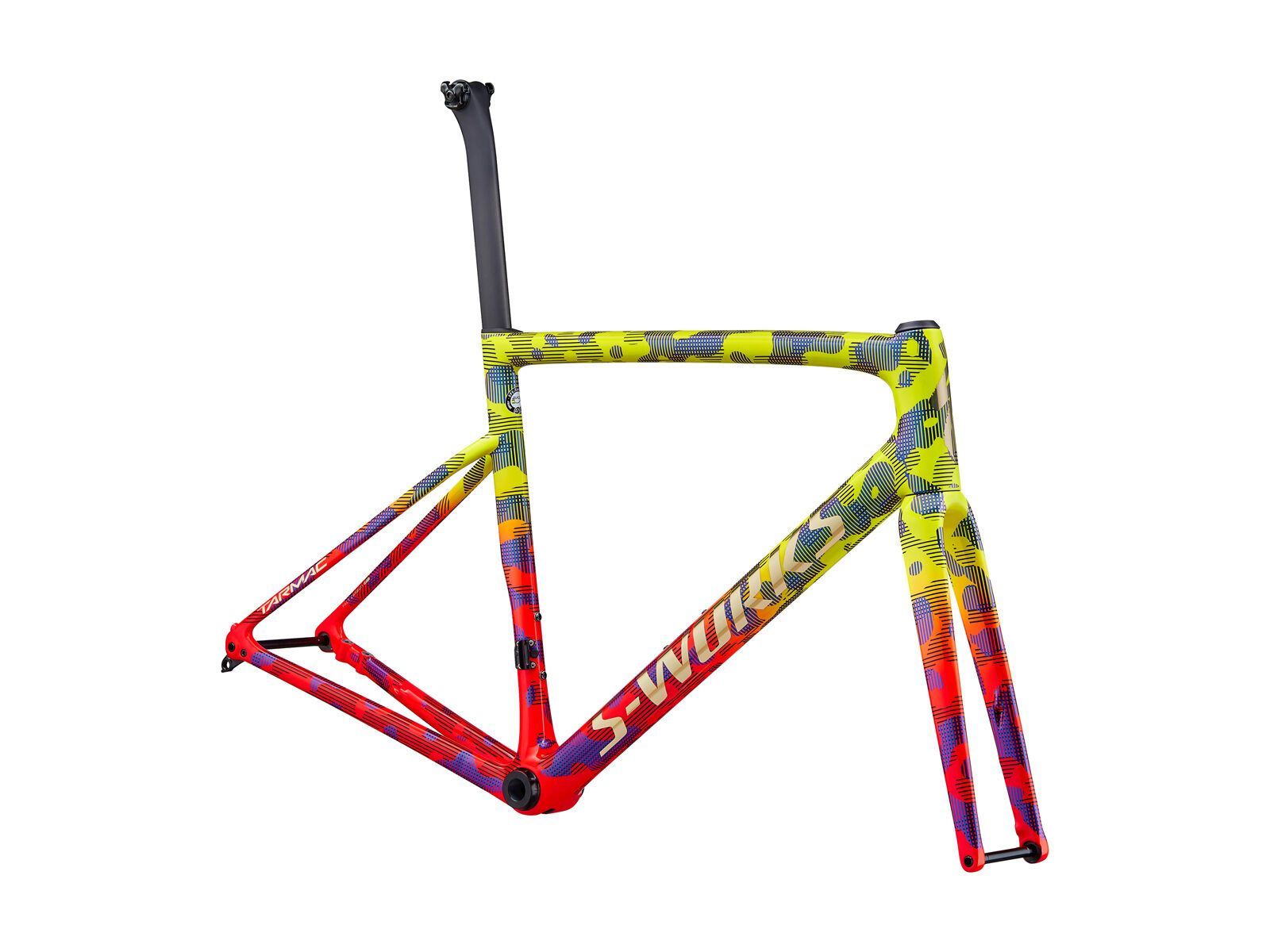 Specialized S-Works Tarmac Disc Frameset, gloss team yellow/rocket red/tarmac black/chameleon/gold foil - Bild 1
