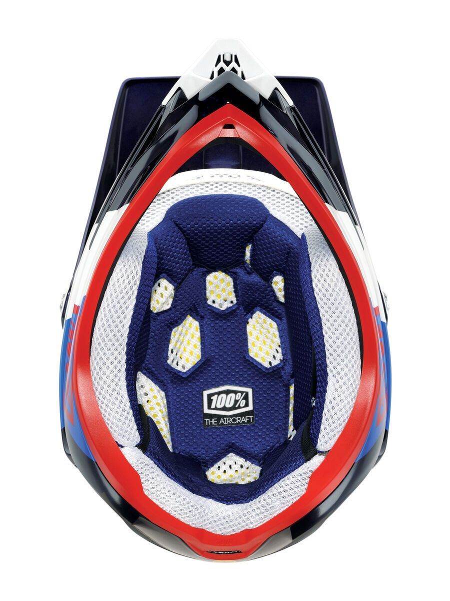 100% Aircraft DH Helmet, R8 blue carbon - Bild 5