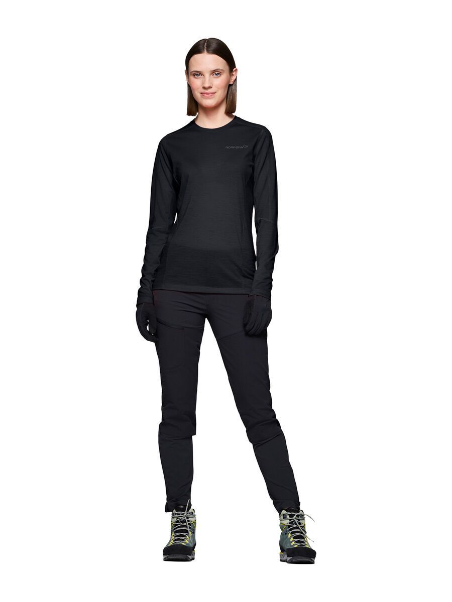 Norrona falketind equaliserUll Long Sleeve W's, caviar black - Bild 4