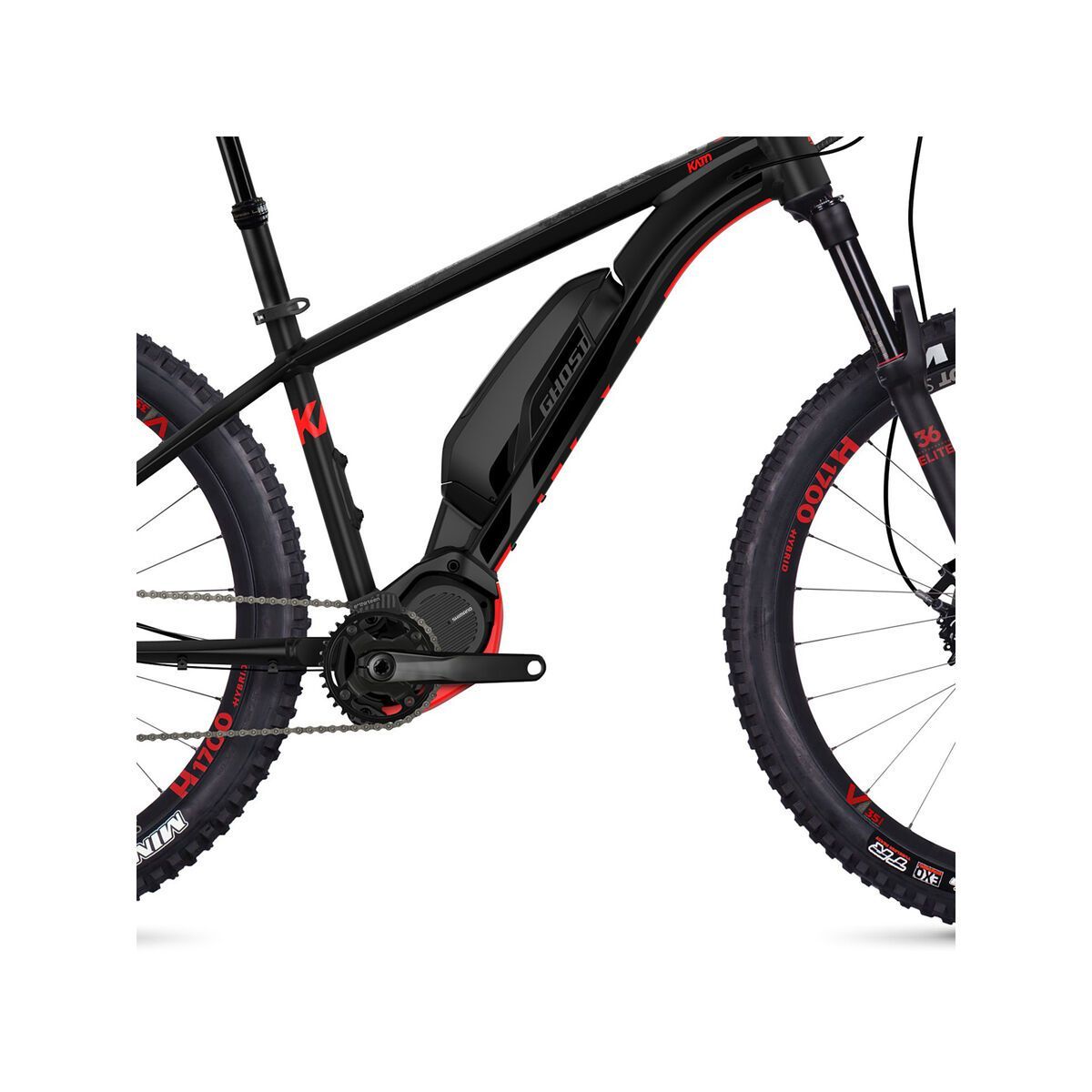 Ghost Hybride Kato S8.7+ AL, night black/neon red - Bild 3