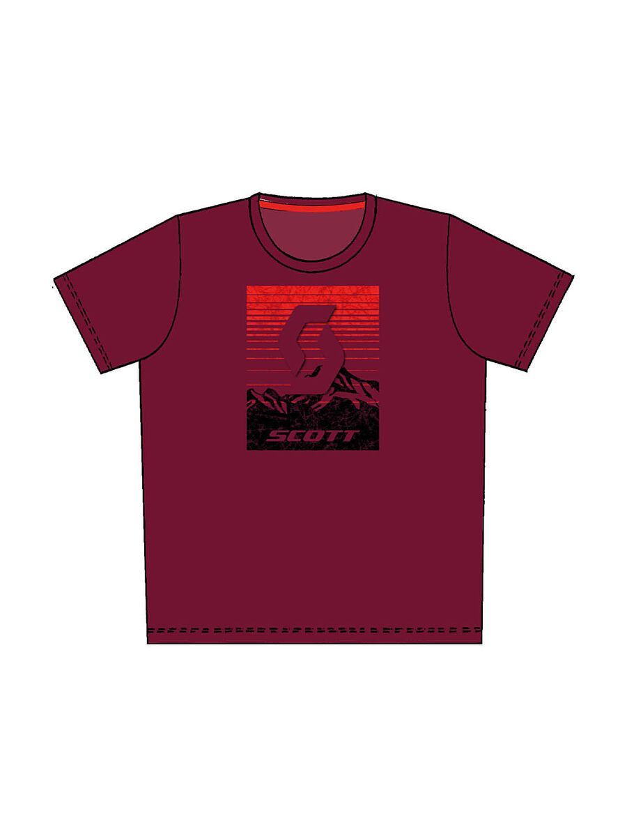 Scott Deep Trail 5 s/sl T-Shirt, tibetan red melange - Bild 1