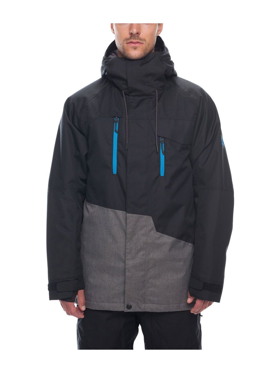 686 Men's Geo Insulated Jacket, black colorblock - Bild 1