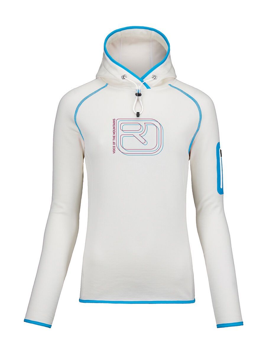 Ortovox Merino Fleece Zip Neck Hoody, white merino - Bild 1