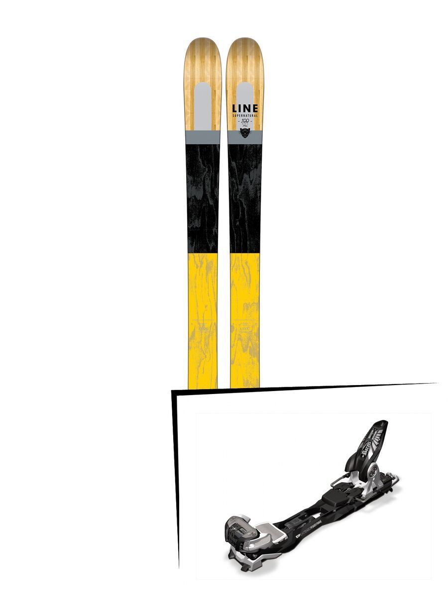 Set: Line Supernatural 100 2017 + Marker Baron EPF 13 110 mm, black/white/silver - Skiset - Bild 1