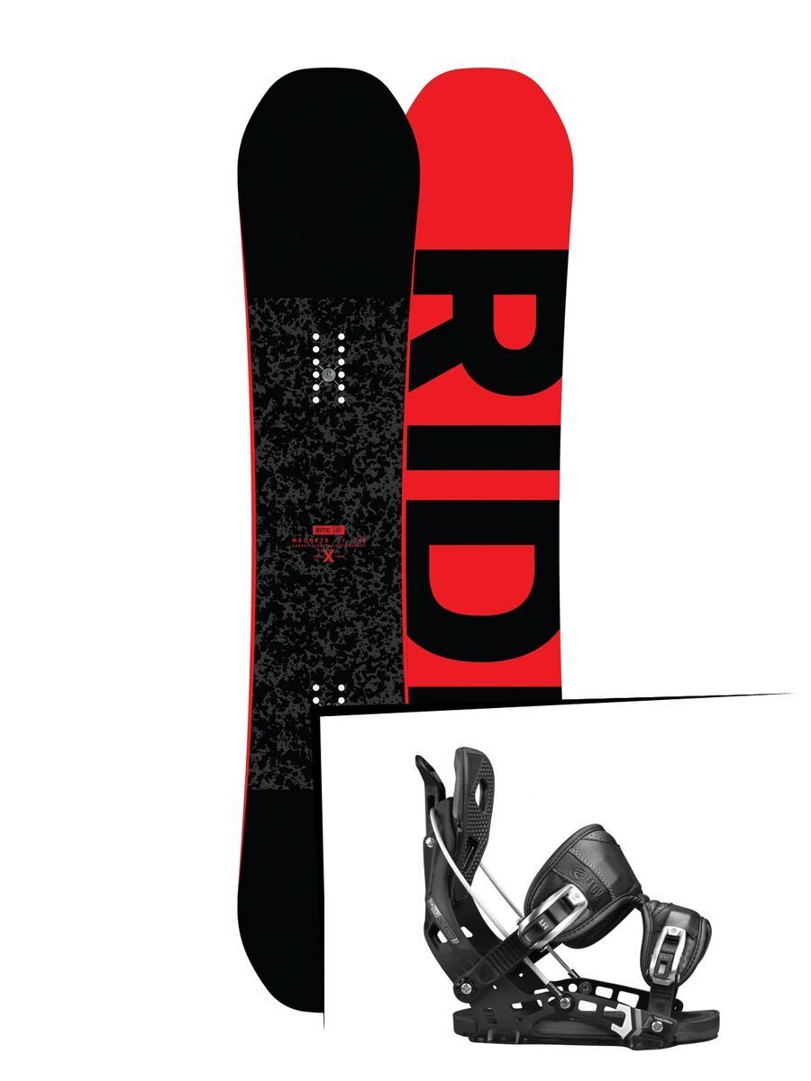 Set: Ride Machete 2017 + Flow NX2 2017, black - Snowboardset - Bild 1