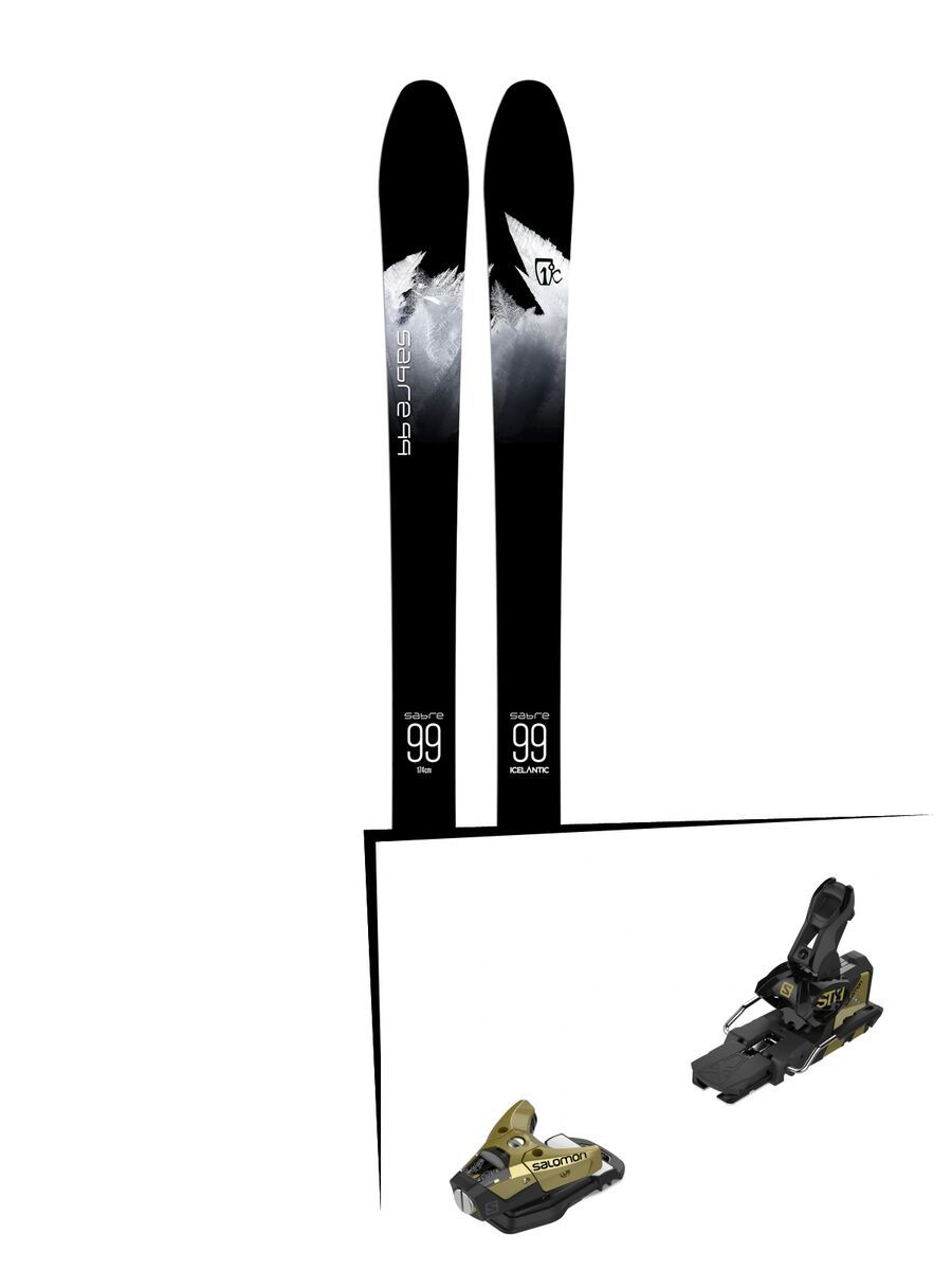 Set: Icelantic Sabre 99 2018 + Salomon STH2 WTR 16 gold/black - Bild 1