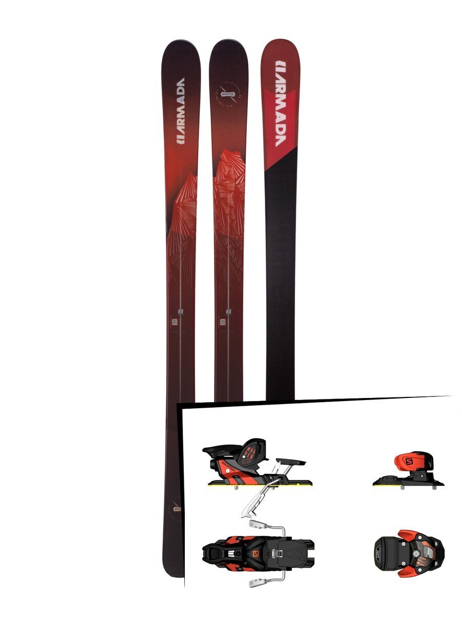 Set: Armada Invictus 95 2019 + Salomon Warden MNC 13 white/black/orange - Bild 1