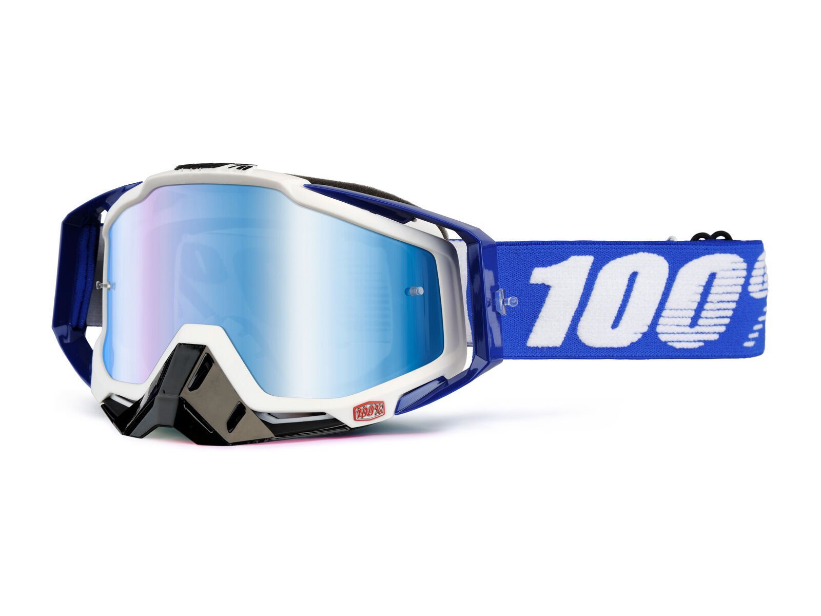 100% Racecraft inkl. Wechselscheibe, cobalt blue/Lens: mirror blue, clear - Bild 1