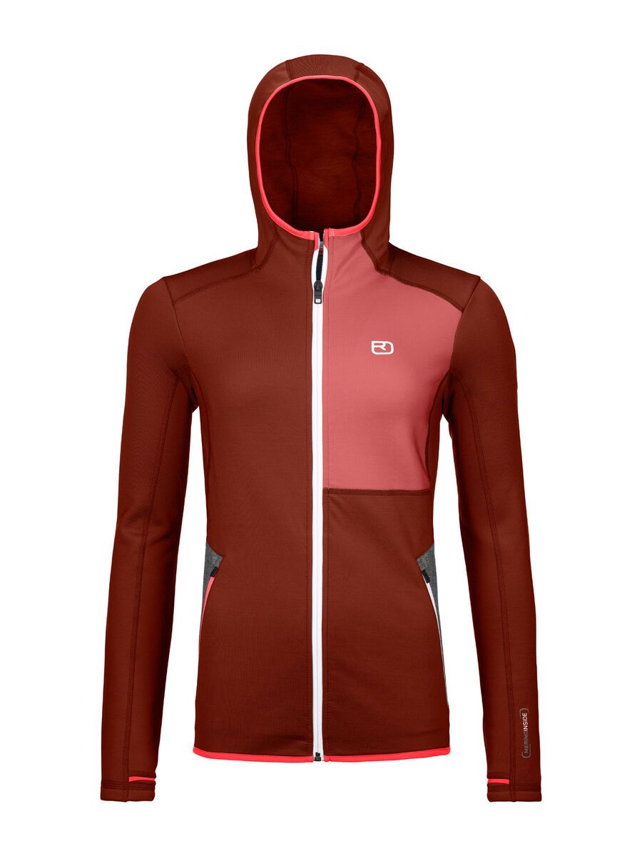 Ortovox Merino Fleece Hoody W, clay orange - Bild 1