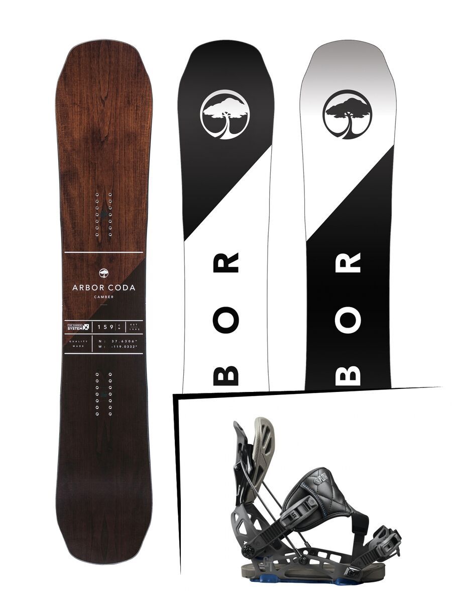 Set: Arbor Coda Camber 2017 + Flow NX2-GT Hybrid (1718318S) - Bild 1