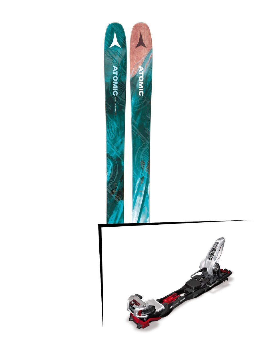 Set: Atomic Backland FR 102 W 2018 + Marker Baron EPF 13 black/white/red - Bild 1