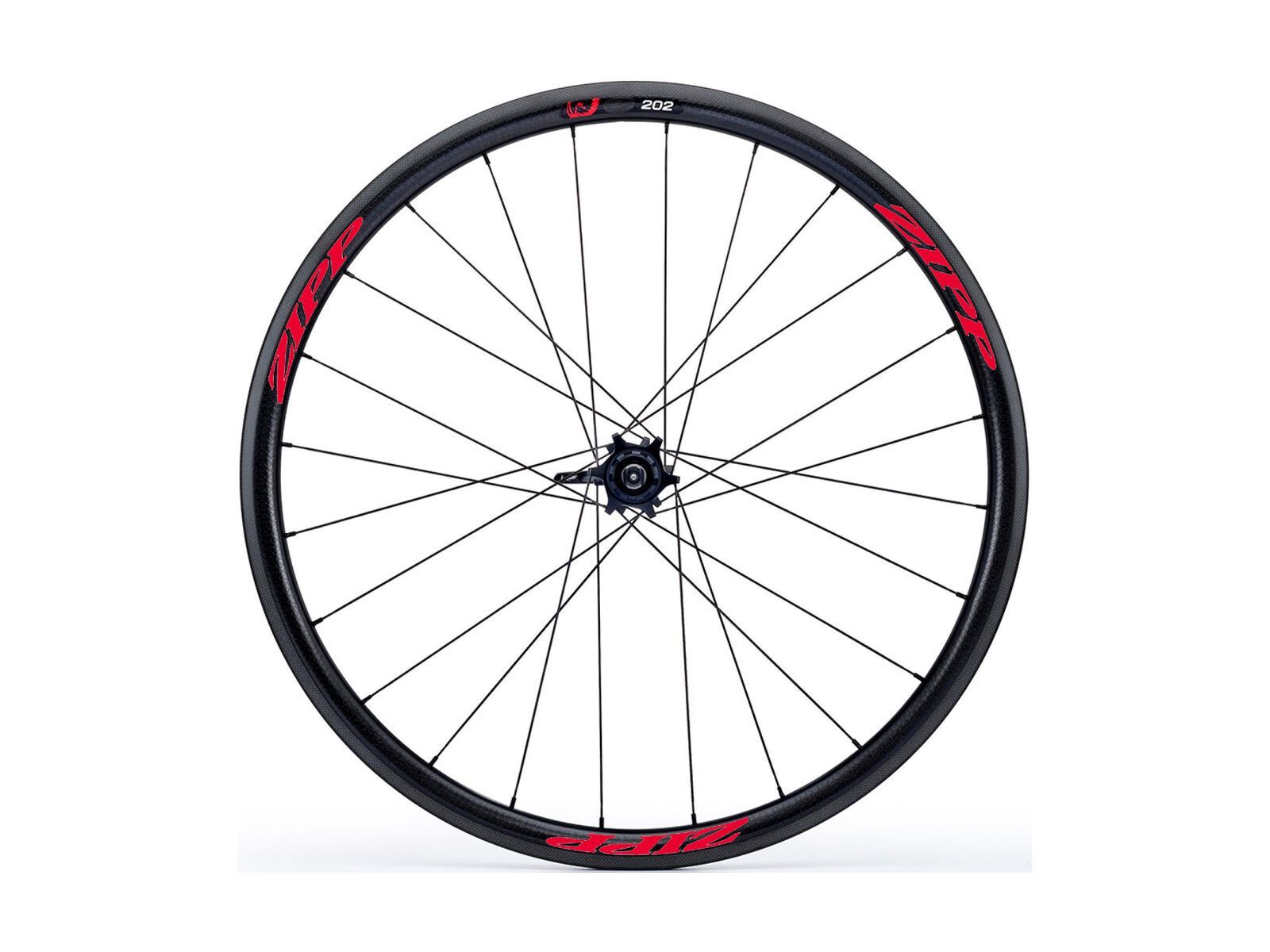 Zipp 202 Firecrest Carbon Clincher, schwarz/rot - Bild 1