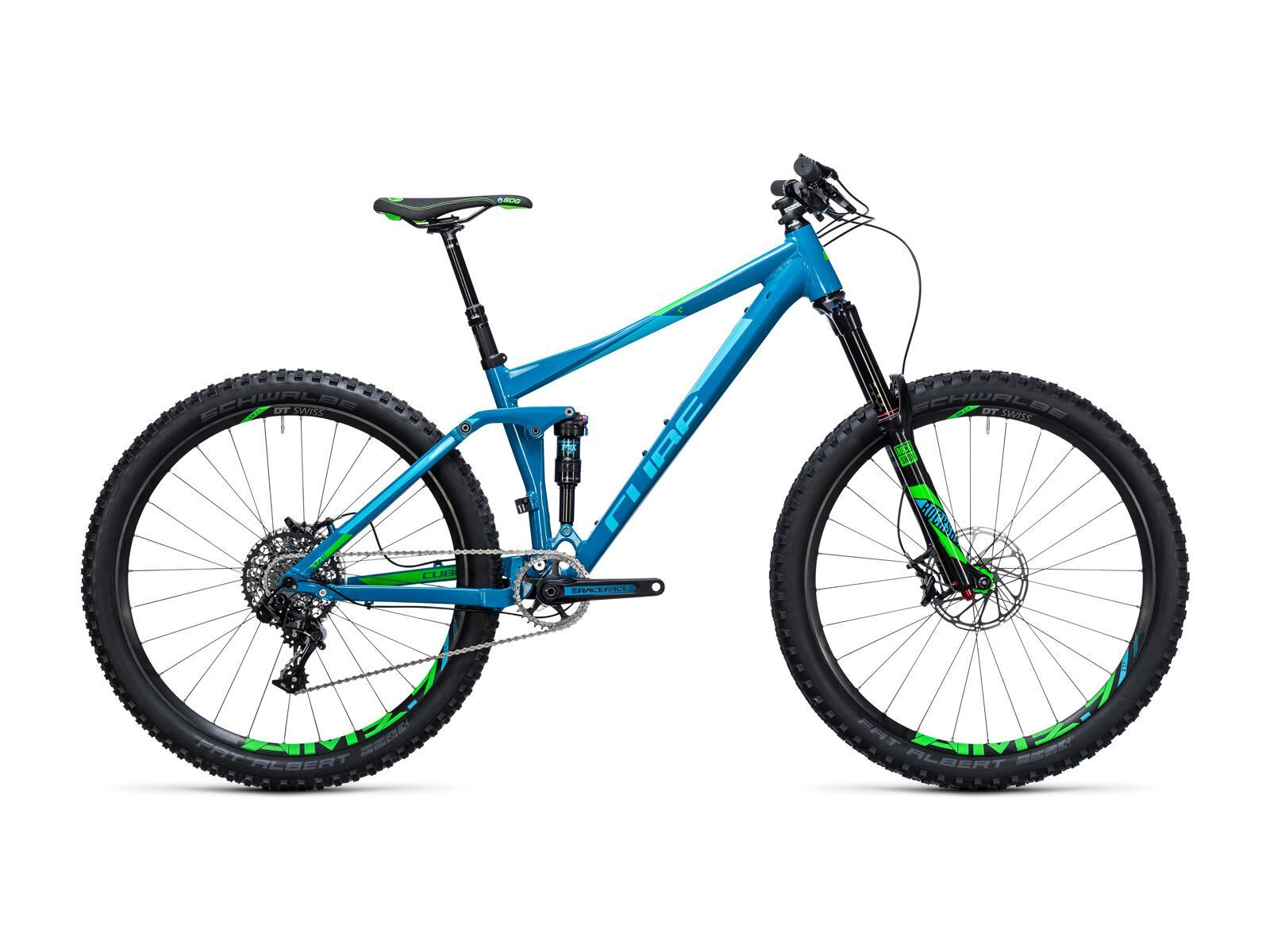 Cube Stereo 140 HPA SL 27.5, blue´n´green - Bild 1