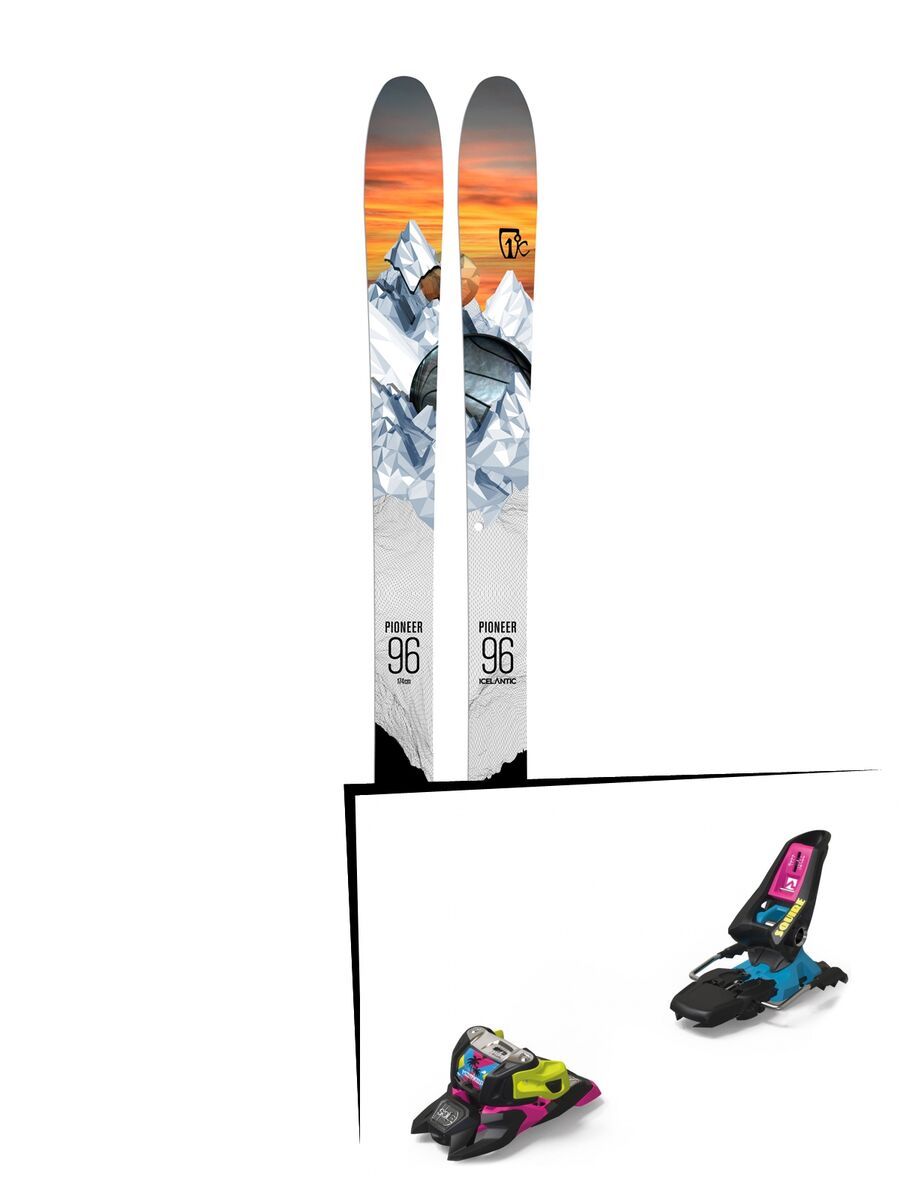 Set: Icelantic Pioneer 96 2018 + Marker Squire 11 ID black/pink/blue - Bild 1