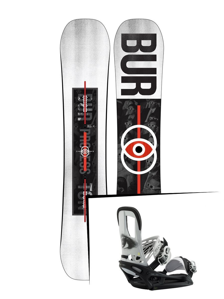 Set: Burton Process Flying V Wide 2019 + Burton Cartel EST all eyez - Bild 1