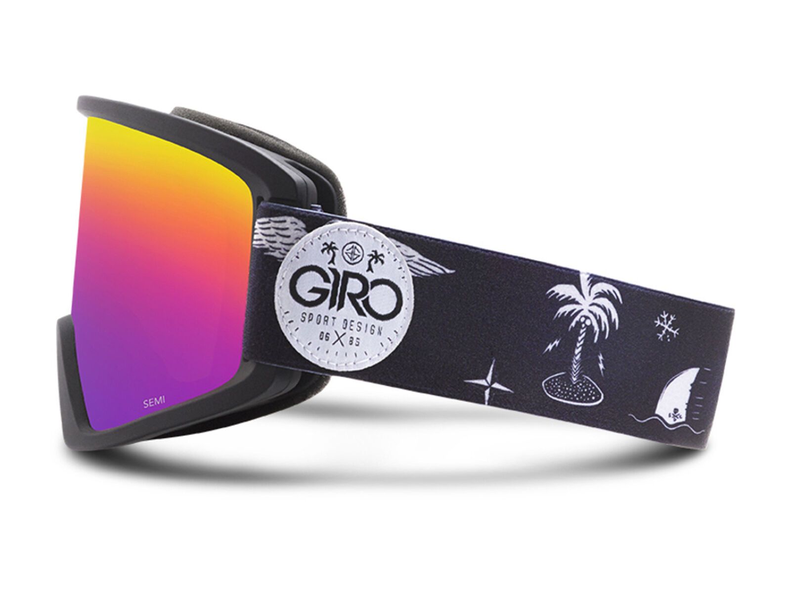 Giro Semi inkl. Wechselscheibe, black fresh hesh, rose spectrum/yellow - Bild 3