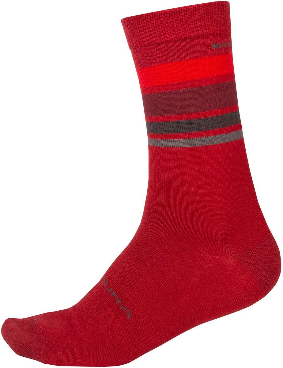 Endura Baabaa Merino Stripe Sock, red - Bild 1