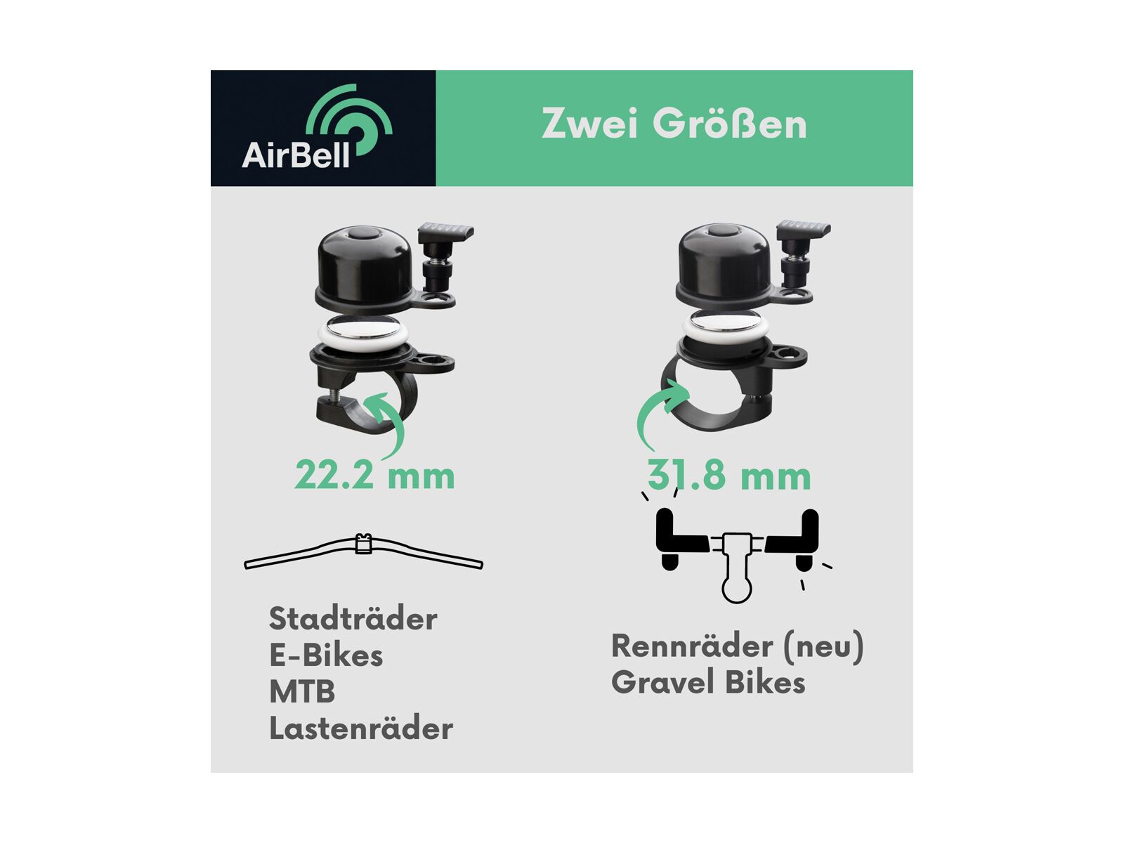 AirBell AirBell für Apple AirTag - 22,2 mm, schwarz - Bild 3