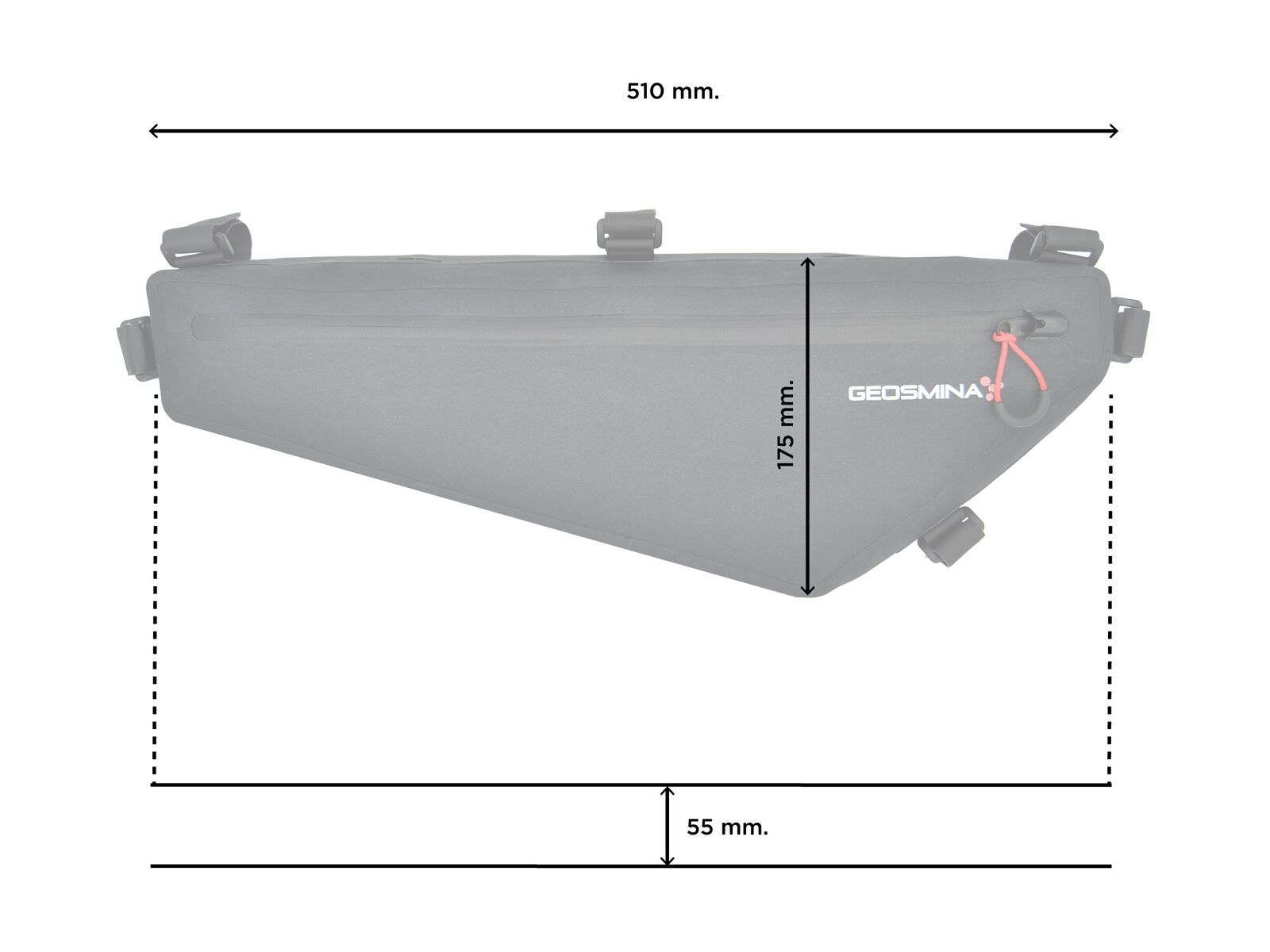 Geosmina Large Frame Bag Gravel - Bild 5