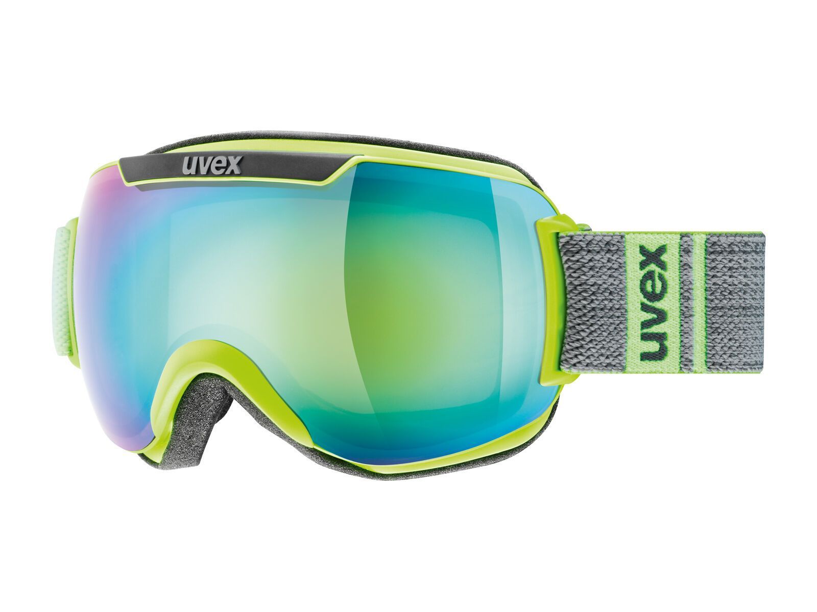uvex downhill 2000 FM, lime-grey mat/Lens: mirror green - Bild 1