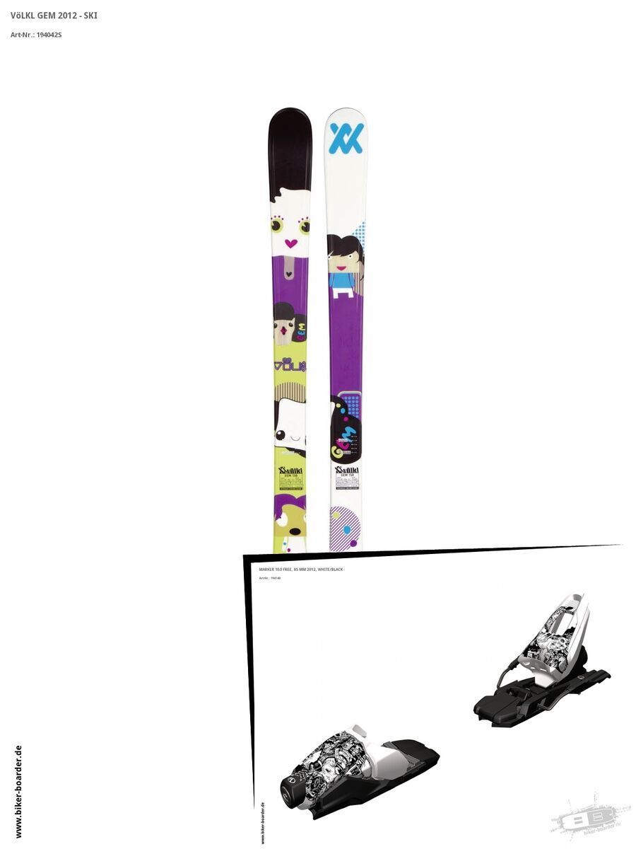 Völkl Set: Gem 2012 + Marker 10.0 FREE - Bild 1