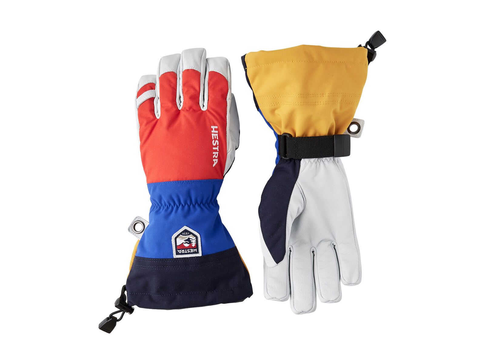 Hestra Army Leather Heli Ski 5 Finger, light red multi - Bild 1