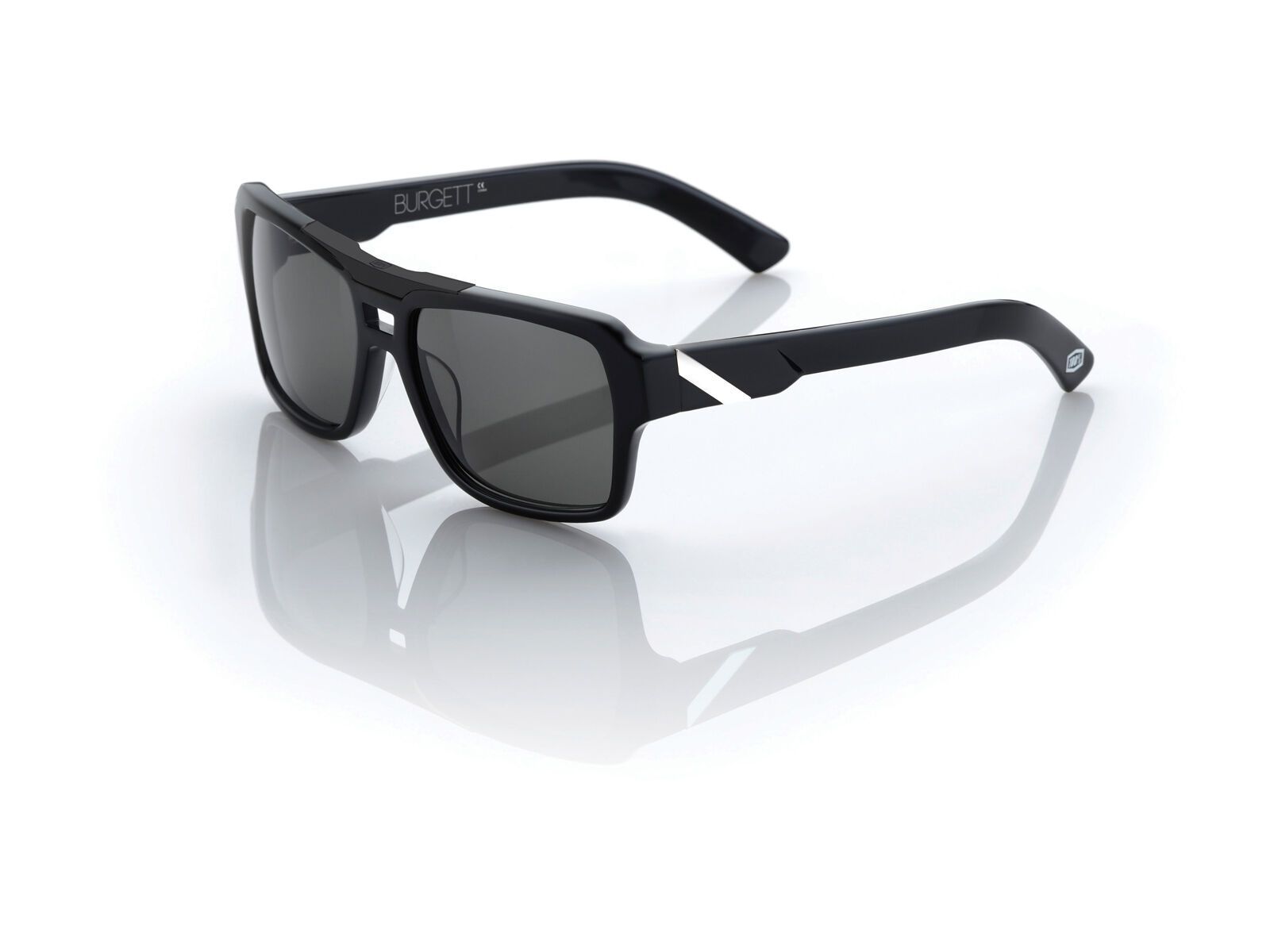 100% Burgett, black white/Lens: grey tint - Bild 1