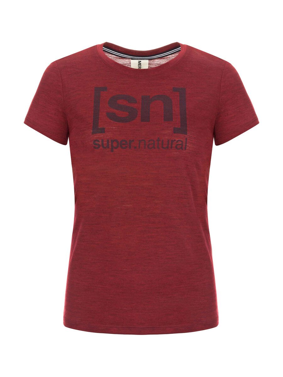 super.natural W Essential I.D. Tee, pomegranate 3d/print - Bild 1