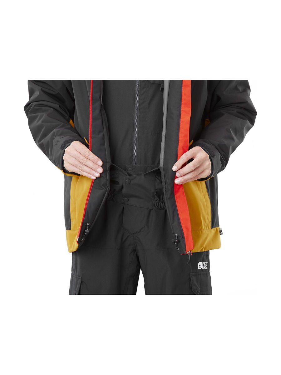 Picture Lodjer Jacket, black/golden yellow - Bild 11